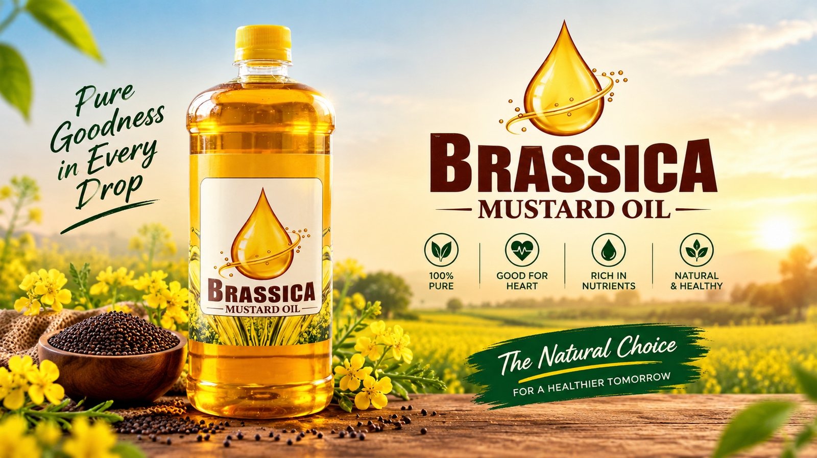 Mustard Oil cold pressed oil banner