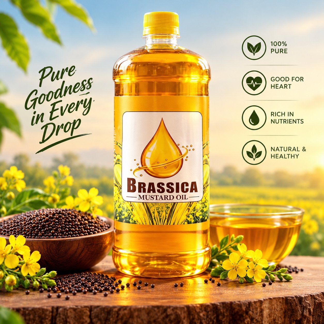 Brassica Mustard Oil Cold Pressed Oil - Photo 8