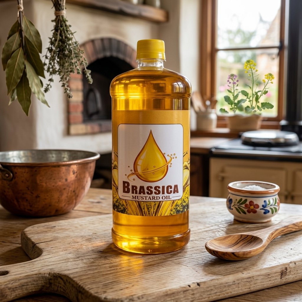 Brassica pure cold-pressed oil bottle