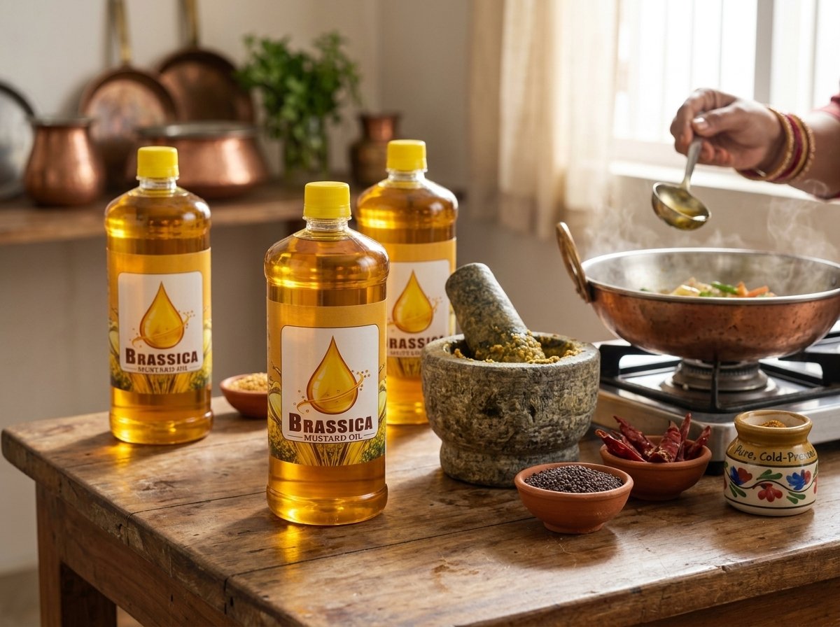 Traditional Pakistani cooking with pure Brassica Oil and copper cookware